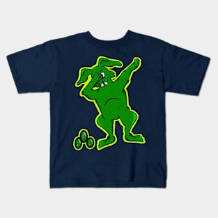 Green Easter Bunny Dabbing Kids T-Shirt